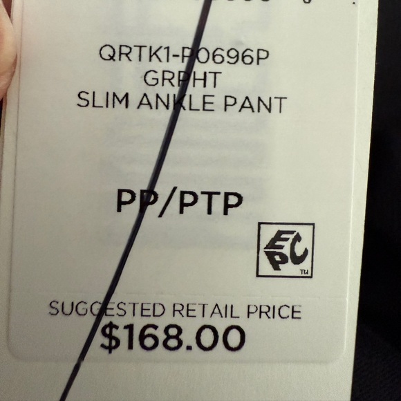 Eileen Fisher Washable Crepe Slim Ankle Pant  Graphite PP/PTP 0/2 NWT - Picture 6 of 12